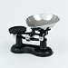 ICD Kitchen Scales in Cast Iron with Chrome Scoop, Black