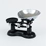 ICD Kitchen Scales in Cast Iron with Chrome Scoop, Black