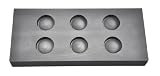 6 Cavity 1 oz Troy Ounce Round Silver Graphite Ingot Coin Mold For Melting Casting Refining Scrap Metal Jewelry