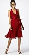 MAGGY LONDON TIE FRONT HALTER DRESS