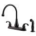 Price Pfister 036-4DYY Treviso Double Handle Kitchen Faucet with Side Spray, Tuscan Bronze