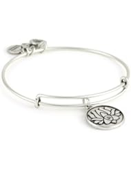 Alex and Ani Bangle Bar "Lotus Peace Petals" Russian-Silver Expandable Bracelet