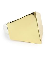 Elizabeth and James "Architecture" Gold-Plated Sterling Silver Cube Ring