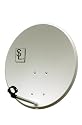 SL Hochwertiger 60 cm Satelliten-Offset-Spiegel (LNB-Halterung 40 mm, Gewinn 36 dB) beige
