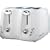 Russell Hobbs 13899 4 Slice Compact Toaster in white and chrome