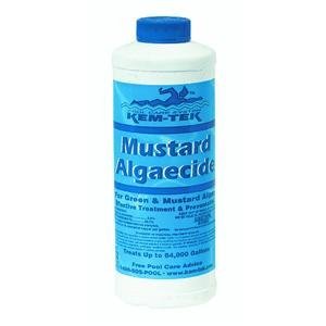 Kem-Tek 305-6 Mustard Algaecide Pool and Spa Chemicals, 1 Quart