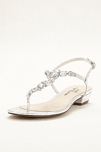 Touch of Nina Multi Stone T-strap Metallic Sandal Style KILEY