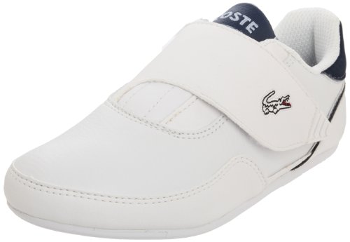 Lacoste Lisse ST Sneaker (Toddler/Little Kid/Big Kid),White/Blue,13 M US Little Kid