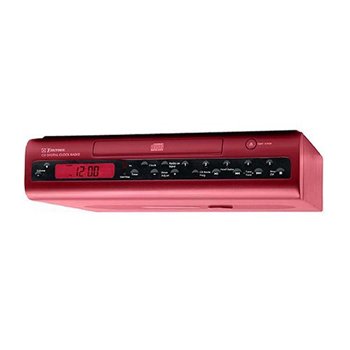 Exclusive Emerson CKD1612 Under-Cabinet Clock Radio - Red By EMERSON Exclusive Emerson CKD1612 Under-Cabinet Clock Radio - Red By EMERSON