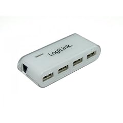 HUB LogiLink USB 2.0 4-Port mit Netzteil white
