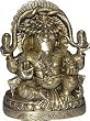 God Ganesh Brass Statue in Blessing Posture 5.75 x 2.25 x 7.25 inches