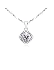 0.5 ct Round Diamond Halo Pendant
