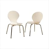 Powell White & Chrome Activity Chair, 11-7/8-Inch Seat Height, 2-Piece in 1 carton