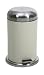 QUEENSHOME 658774 Treteimer 5 Liter, beige, mit Edelstahldeckel