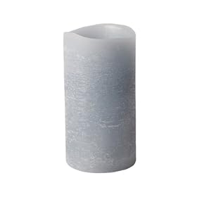 Enjoy Lighting 372622 Blue Distressed Ocean Water Scented Wax LED Pillar Candle, 3-Inch by 6-Inch