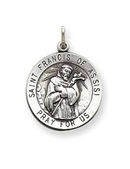 Sterling Silver St.Francis of Assisi Medal
