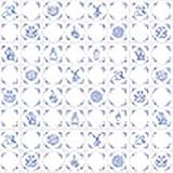 Dollhouse Miniature 1/4" Blue Delft Wallpaper