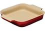 Le Creuset Stoneware 1-1/2-Quart 9-Inch Square Baking Dish, Cherry Red