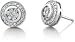 1/2 Carat Round Design Earrings, 14K White Gold