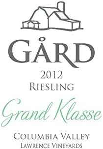 2012 Gard Vintners "Grand Klasse" Reserve Riesling 750 Ml