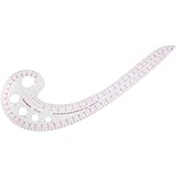 Amico 11.8" Long Comma Shaped Plastic Transparent French Curve Ruler Spline