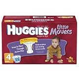 Huggies Little Movers Diapers, Size 4, 108-Count