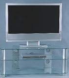 DigiTV Glass Wide Screen Plasma & LCD TV Stand for 32 To 52 Flat Panel Displays (Clear Glass)
