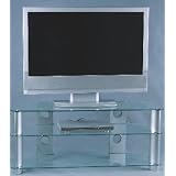 DigiTV Glass Wide Screen Plasma and LCD TV Stand for 32 To 52 Flat Panel Displays (Clear... by 
