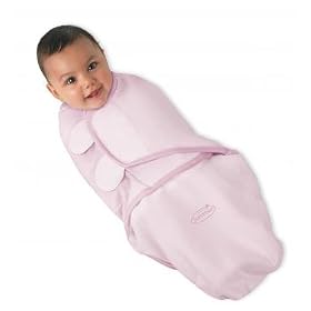 Kiddopotamus SwaddleMe Cotton Knit Adjustable Infant Wrap (Pink - Large)
