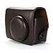 COSMOS Brown Leather Case Cover Bag For Nikon P7000 Camera + Cosmos cable tie