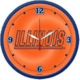 Round Wall Clock Featuring University of Illinois Fighting Illini