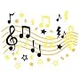 Hip In A Hurry Music Note Wall Decals