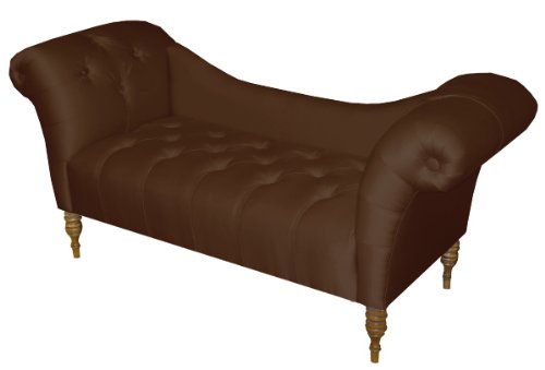 Skyline Furniture Chaise Lounge in Shantung Chocolate