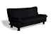 Urban Lounge Seattle Convertible Sofa, Black Microsuede