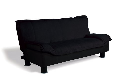 Kitchen: Urban Lounge Seattle Convertible Sofa, Black Microsuede
