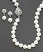 Sterling Silver Pearl & Diamond Accent Necklace & Earring Set
