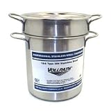 Review The Vollrath Company  / 7 Quart Stainless Steel Double Broiler with Cover (12-0230)
