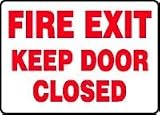 FIRE EXIT KEEP DOOR CLOSED 10