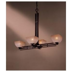 Lineage Collection Mission 19 Wide Four Light Chandelier by 