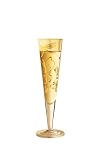 Champagne Glass, Champus, Butterfly, Designer Gold and Silver Champagne Flute w/ Napkin in Gift Box