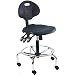 BenchPro LCT-UC-AF-3L Deluxe Polyurethane HD Cleanroom Lab Chair/Workbench Stool with Chrome Base and Armrest, 450 lbs Capacity, 18.5" Width x 21-29" Height x 18" Depth