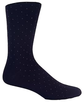 Navy Dress Socks | Poka Dot Pattern Mens 3 Pack