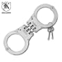 Double Locking Police Steel Hinged Handcuffs
