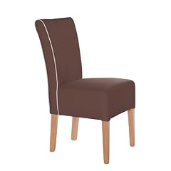 Ambientehome 57132 Stuhl Sangha Kunstleder schokobraun T/B/H 60 x 46 x 101 cm
