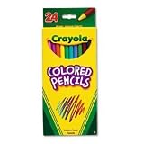 Colored Pencils, Crayola, 24 Ct., Full Length, Assorted Colors BIN684024