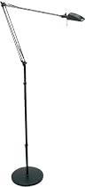 Modern Swinger Collection Black Finish Halogen Floor Lamp