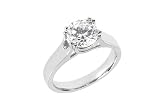 0.25 Ct Platinum Round E VS Solitaire Diamond Engagement Ring