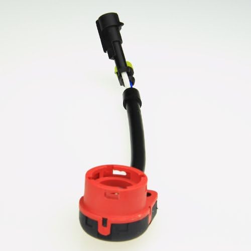 EiioX 1XRed D2S D2R D2C HID Bulb Ballast Socket Adapter Cable