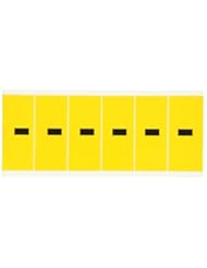 Brady 1550-DSH 3-1/2" Height, 1-1/2" Width, B-946 High Performance Vinyl, Black On Yellow Color 15 Series Indoor Or Outdoor Symbol Label, Legend "Dash" (6 Labels Per Card)