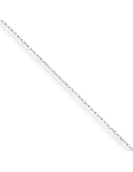 10k White 20in Gold Carded Cable Rope Necklace Chain. Metal Wt- 0.43g